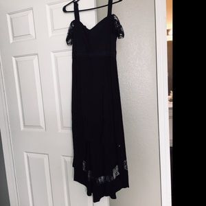 Royal bones hi low lace cut out dress